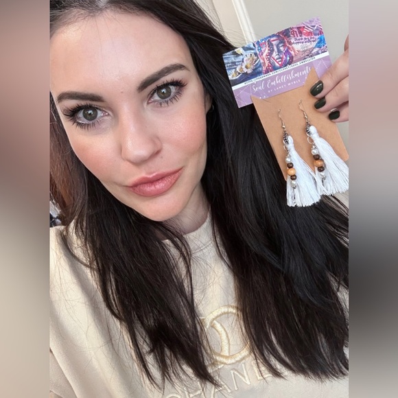 HaNdMaDe BÖHÖ fRiNgY MaCrAmÉ» 925s sTeRliNg SiLvEr [STAMPED] BoHeMiAn EaRrInGs - Picture 9 of 17